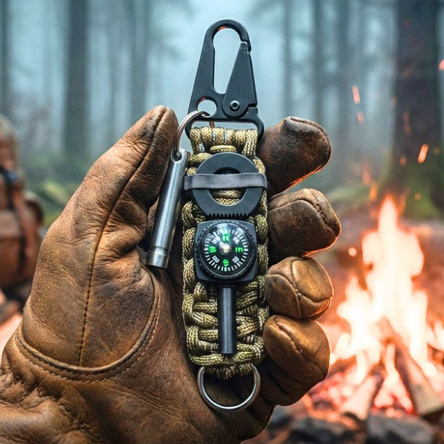 10 in 1 Survival Cip On hand made by Arbutus Coast