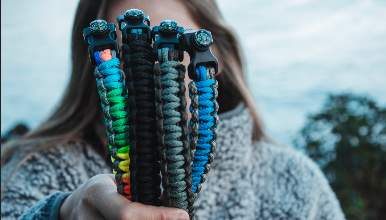 Paracord survival bracelet fish hook deals
