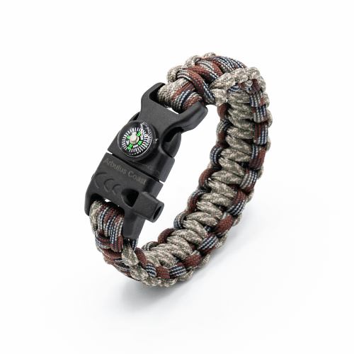 5-in-1 Paracord Bracelet (Grey Blue Camo)