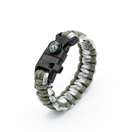 5 in 1 Paracord Bracelet (white/grey)